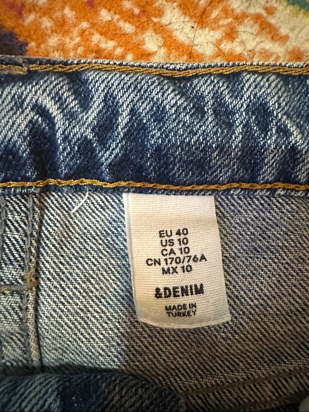 Blue Distressed Denim Mini Skirt - Picture 2 of 6
